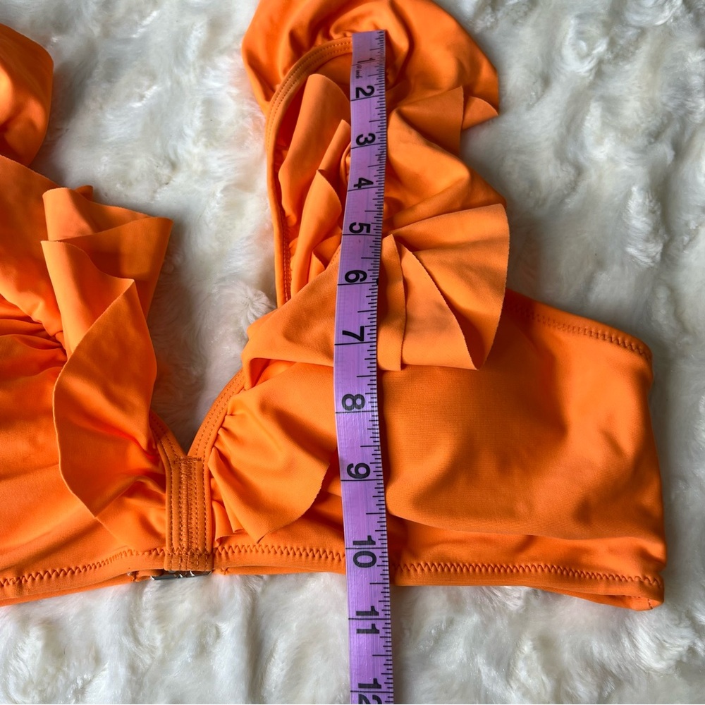 Orange Ruffle Bikini Top - Picture 6 of 6